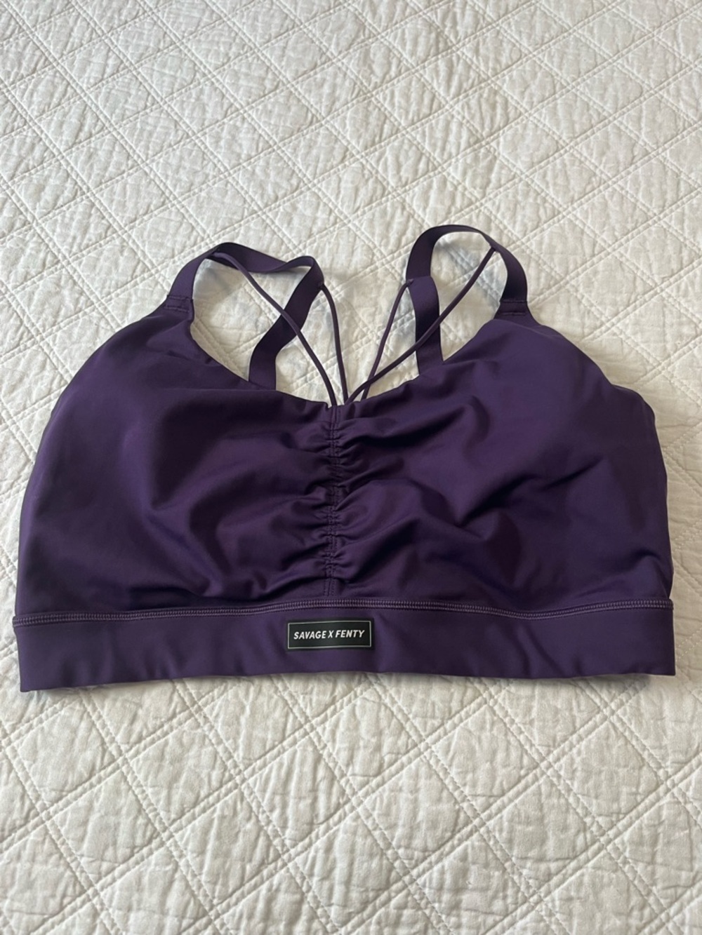 Savage X Fenty Deep Purple Strappy Sports Bra 3X